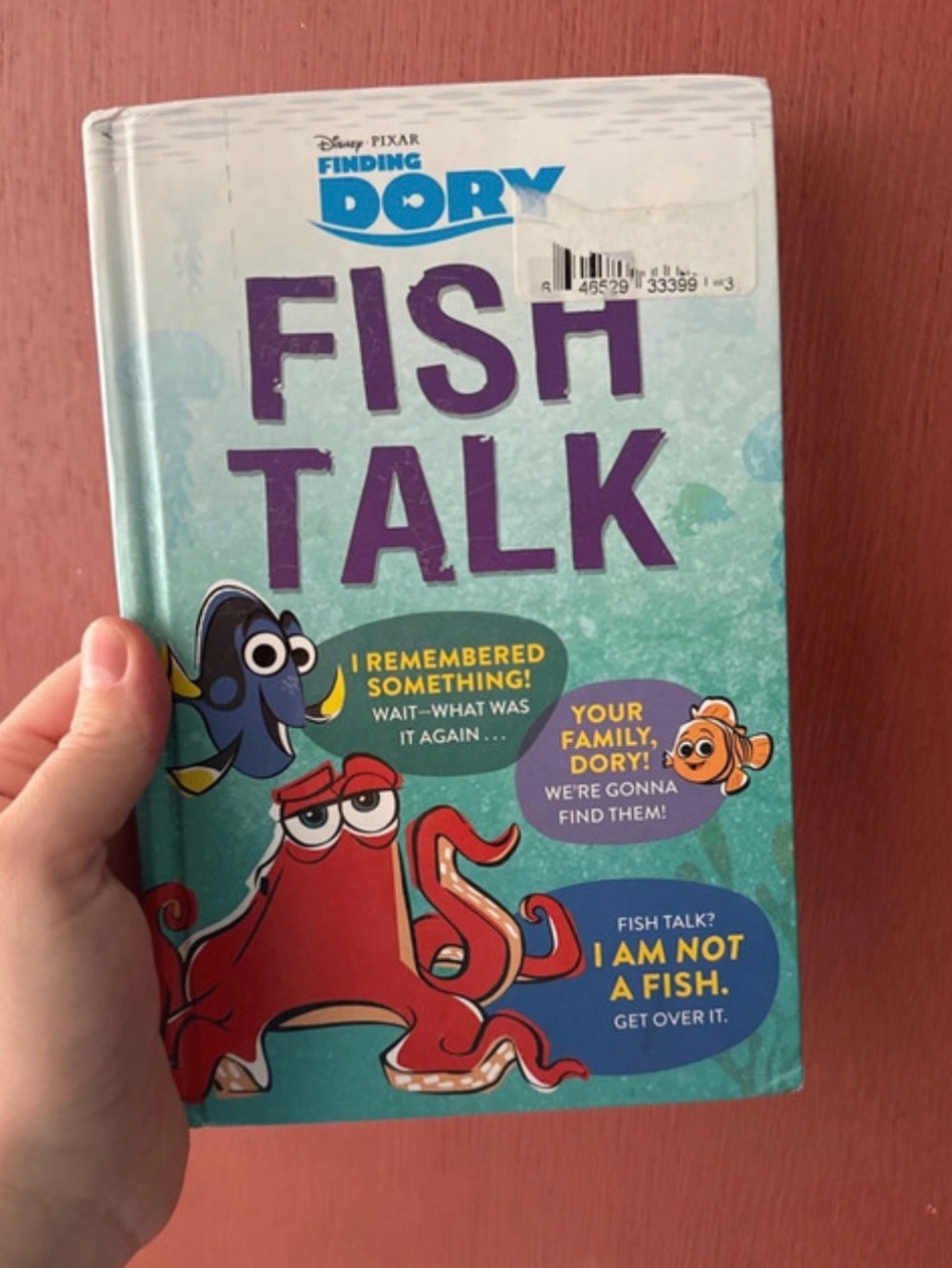 Disney Finding Dory Fish Talk Hardcover Book - Teal & Purple